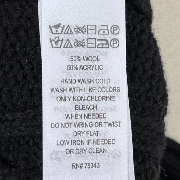 Tahari (S) wool-blend ombré mock neck sweater in grey & black. - Picture 8 of 16